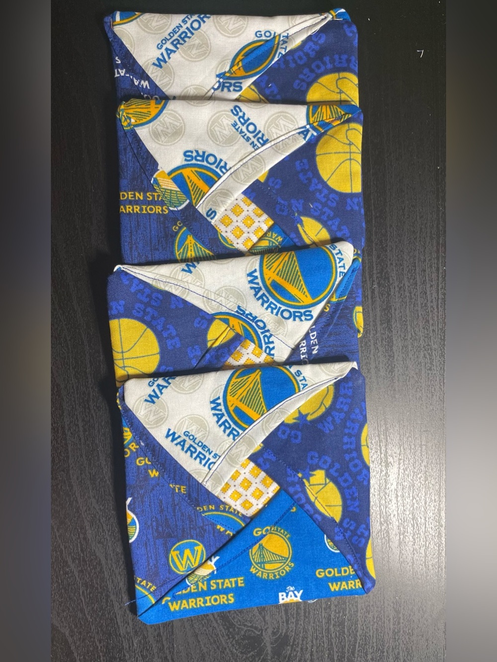 Golden State Warriors cotton fabric coasters set of 4